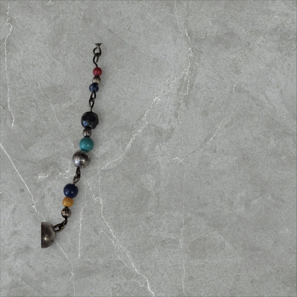 Vintage Red and Blue Beaded Necklace - Picture 4 of 7